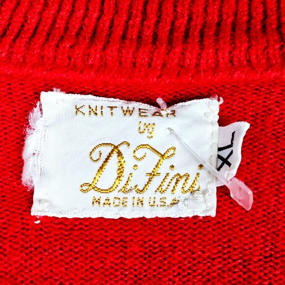 Vintage DiFini Red Jackson, MS Red Golf Vest, Pullover, Sz XL - Picture 6 of 8